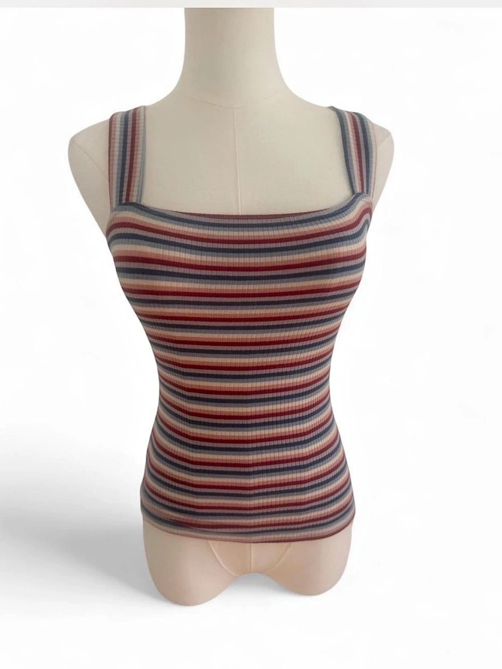Reformation Striped Tank Top in Blue & Red Like New